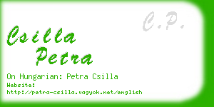 csilla petra business card